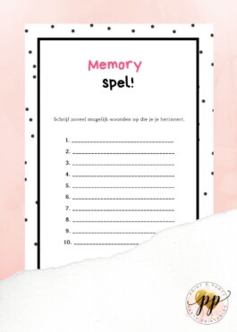 Vrijgezellen – Memory spel – Wedding Elements