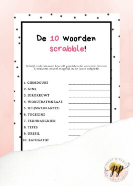 Vrijgezellen – De 10 woorden Scrabble – Wedding Elements