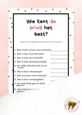 Vrijgezellen – Wie kent de bruid het best? – Wedding Elements