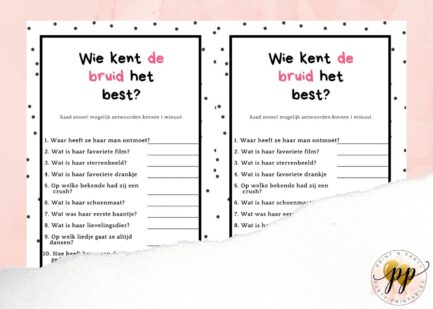 Vrijgezellen - Wie kent de bruid het best? - Wedding Elements - Afbeelding 2