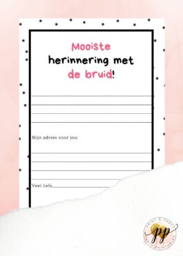 Vrijgezellen – Mooiste herinnering met de bruid – Wedding Elements