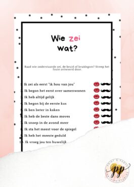 Vrijgezellen – Wie zei wat? – Wedding Elements