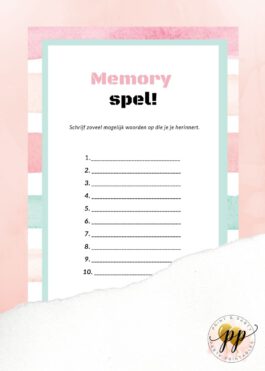 Baby – Memory spel -Stripes