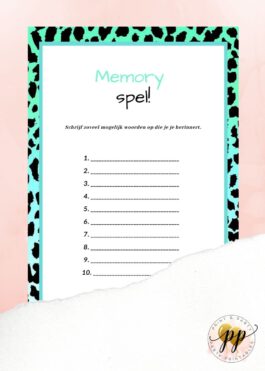 Baby – Memory spel – Leopard