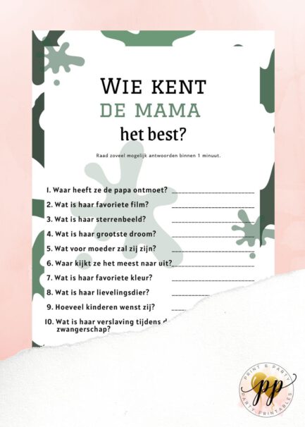 Baby - Wie kent de mama het best? - Army