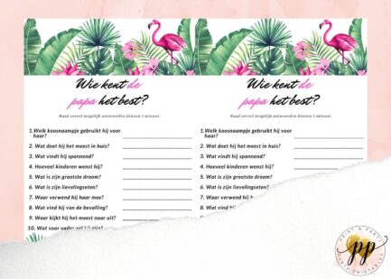 Baby - Wie kent de papa het best? - Flamingo - Afbeelding 2