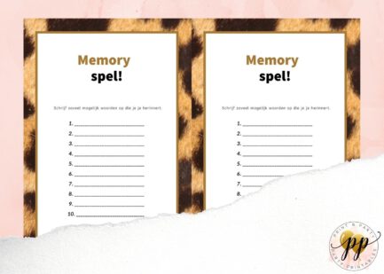 Baby - Memory spel -Tiger - Afbeelding 2