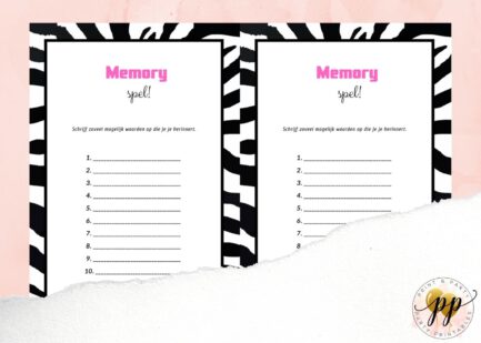 Baby - Memory spel - Zebra - Afbeelding 2