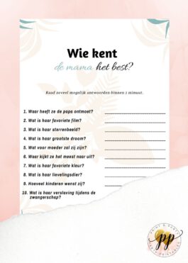 Baby – Wie kent de mama het best? – Blossem