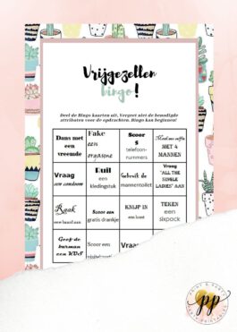 Vrijgezellen – Bingo – Cactus