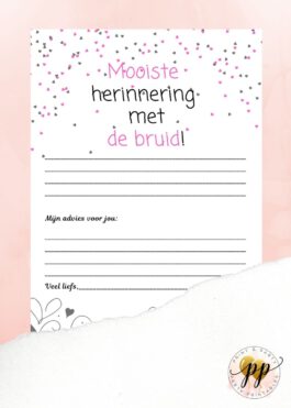 Vrijgezellen – Mooiste herinnering met de bruid – Love