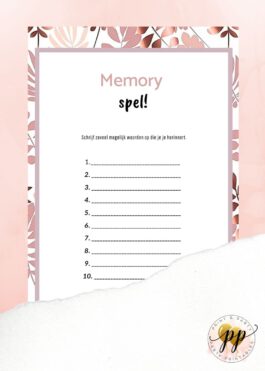 Vrijgezellen – Memory spel – Rose Gold