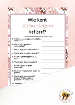 Vrijgezellen – Wie kent de bruidegom het best? – Rose Gold