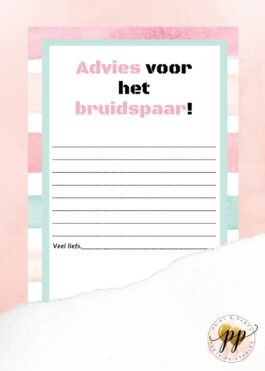 Vrijgezellen – Advies voor het bruidspaar – Stripes