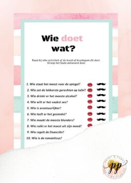 Vrijgezellen – Wie doet wat? – Stripes