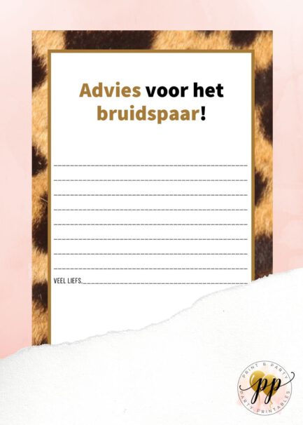 Vrijgezellen - Advies voor het bruidspaar - Tiger