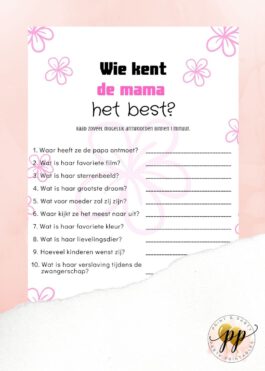 Baby – Wie kent de mama het best? – Bloem