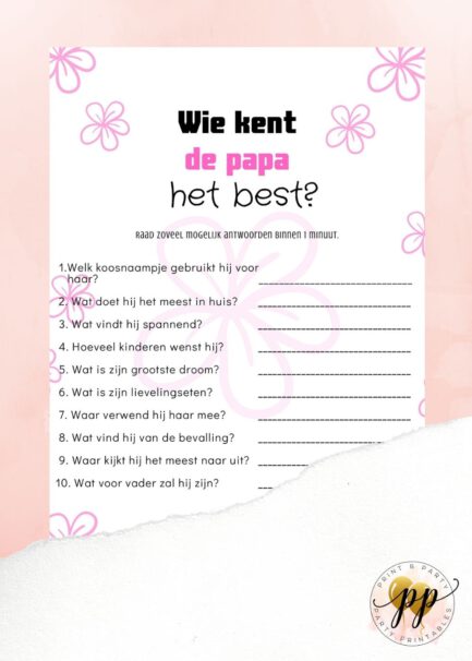 Baby - Wie kent de papa het best? - Bloem