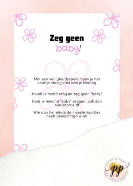 Baby – Zeg geen baby – Bloem