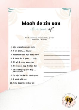 Baby – Maak de zin van de mama af – Blossem