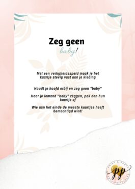 Baby – Zeg geen baby – Blossem