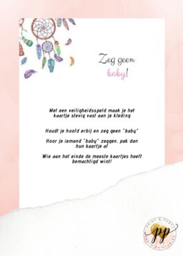 Baby – Zeg geen baby – Dreamcatcher