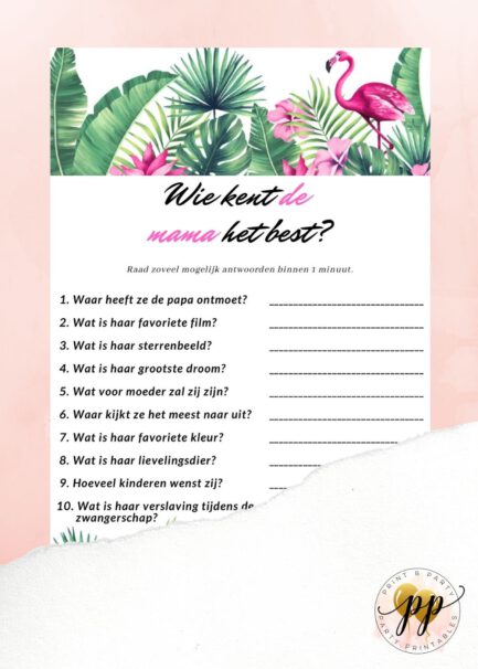 Baby - Wie kent de mama het best? - Flamingo