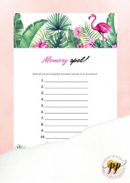 Baby – Memory spel – Flamingo