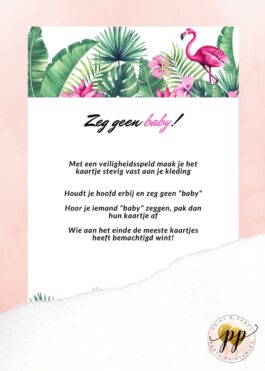 Baby – Zeg geen baby – Flamingo