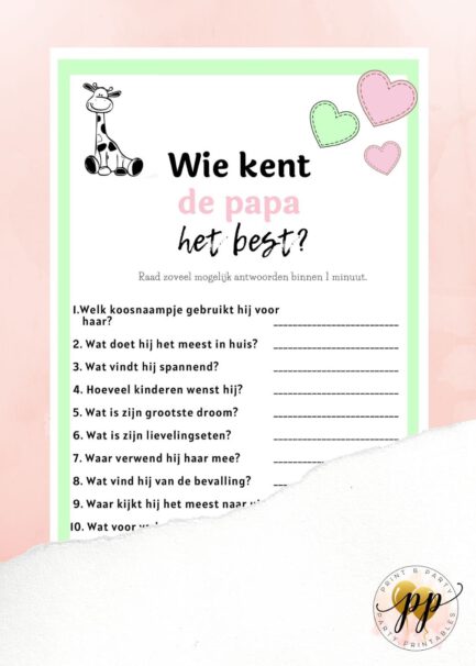 Baby - Wie kent de papa het best? - Giraffe