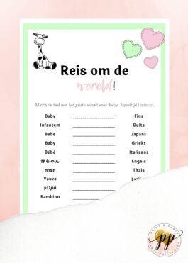 Baby – Reis om de wereld – Giraffe