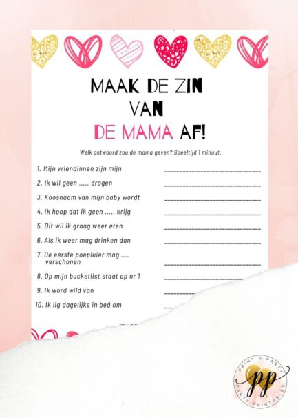 Baby - Maak de zin van de mama af - Heartbeat