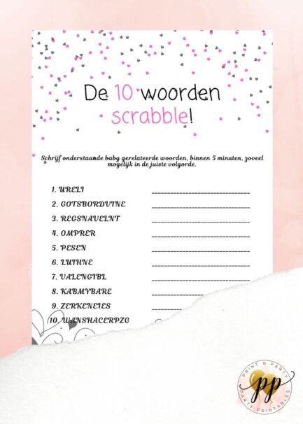 Baby - De 10 woorden Scrabble - Love