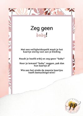 Baby – Zeg geen baby – Rose Gold