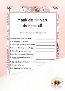 Baby – Maak de zin van de mama af – Rose Gold