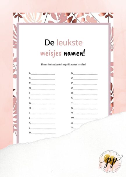 Baby - De leukste meisjesnamen - Rose Gold