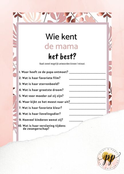 Baby - Wie kent de mama het best? - Rose Gold