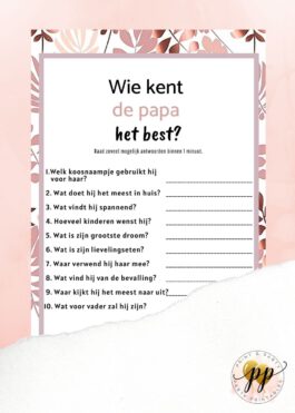 Baby – Wie kent de papa het best? – Rose Gold