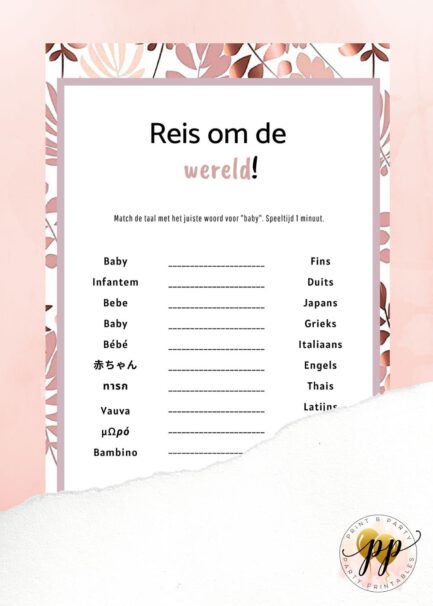 Baby - Reis om de wereld - Rose Gold