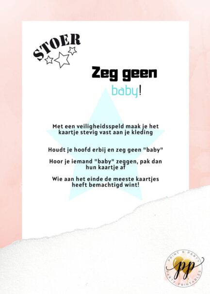 Baby - Zeg geen baby - Stoer