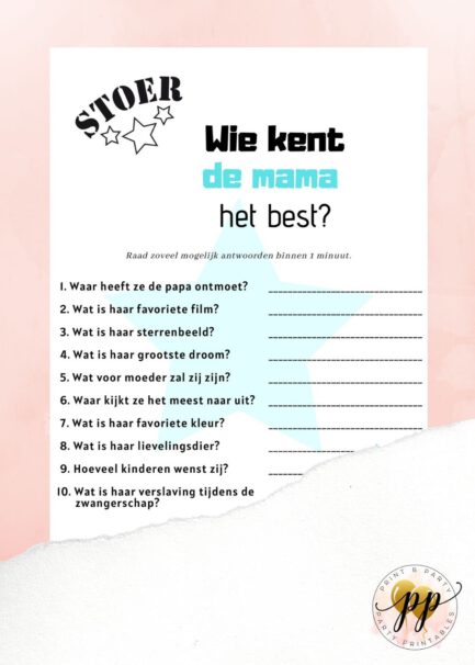 Baby - Wie kent de mama het best? - Stoer