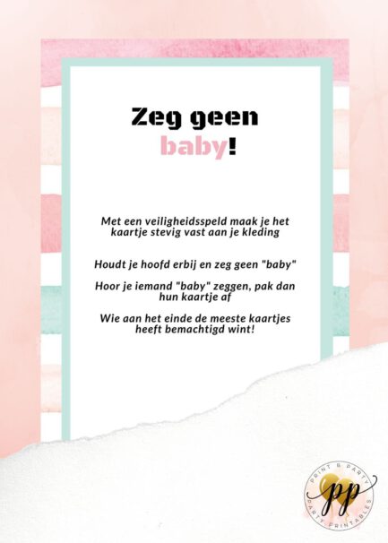 Baby - Zeg geen baby - Stripes