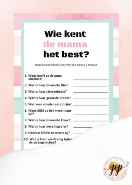 Baby – Wie kent de mama het best? – Stripes