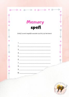 Baby – Memory spel – Arrows