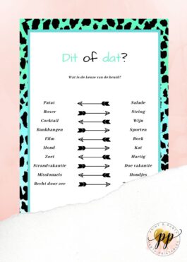 Vrijgezellen – Dit of dat? – Leopard