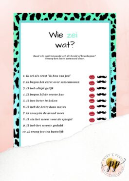 Vrijgezellen – Wie zei wat? – Leopard