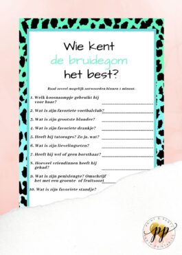 Vrijgezellen – Wie kent de bruidegom het best? – Leopard