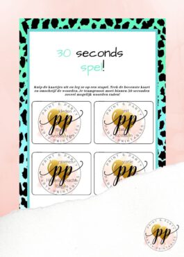 Vrijgezellen – 30 seconds spel – Leopard