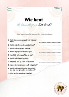 Vrijgezellen – Wie kent de bruidegom het best? – Blossem