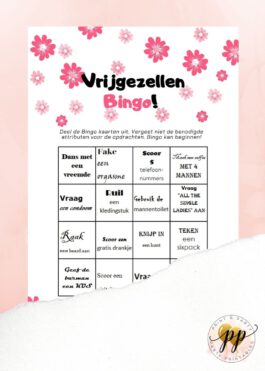 Vrijgezellen – Bingo – Flowers